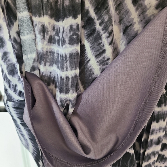 FOREVER 21 Grey & White Tye Dye Sleeveless Mid Length Dress Size Small - Picture 5 of 8